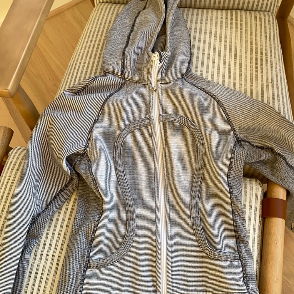Lulu lemon navy stripe zip up